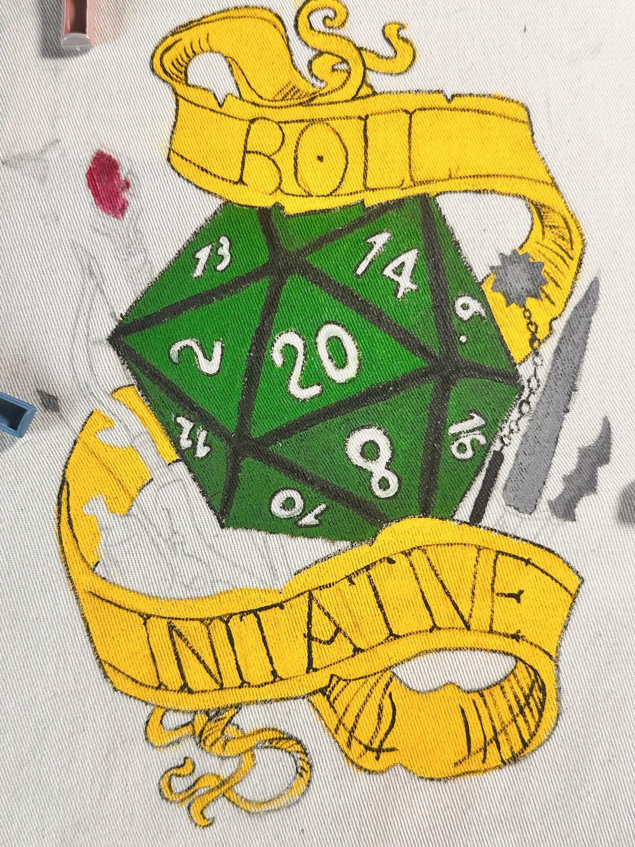 Расписываю шопер. Мужу рисунок нравится