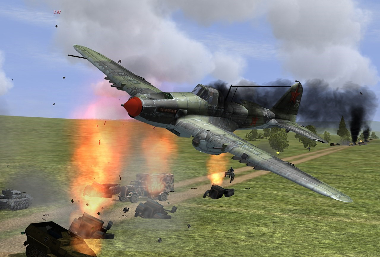 Детальная проработка наземных целей — одно из главных достоинств всей серии. Кадр: 1С