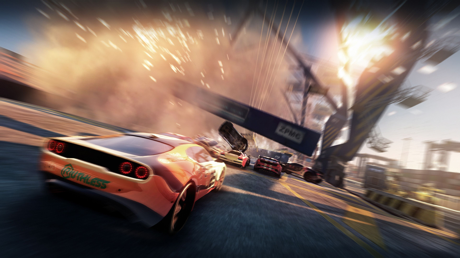 Split/Second: Velocity — последняя игра Black Rock Studio. Предыдущей была аркада Pure о гонках по бездорожью. Кадр: Disney Interactive Studios