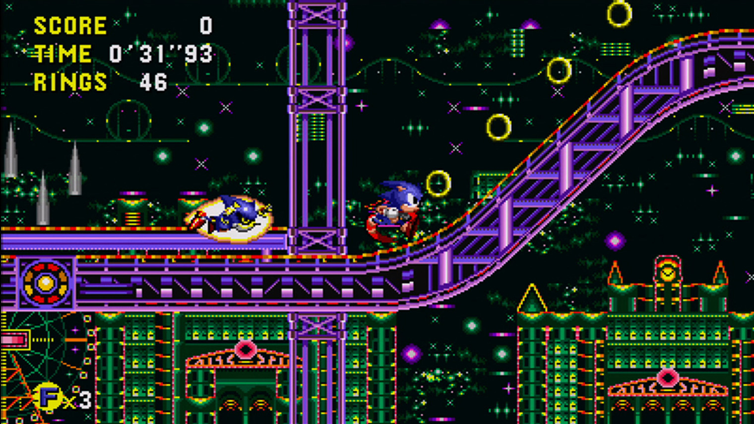 Sonic CD подарила нам одно из самых запоминающихся сражений в серии — погоню с роботическим злодеем Метал Соником