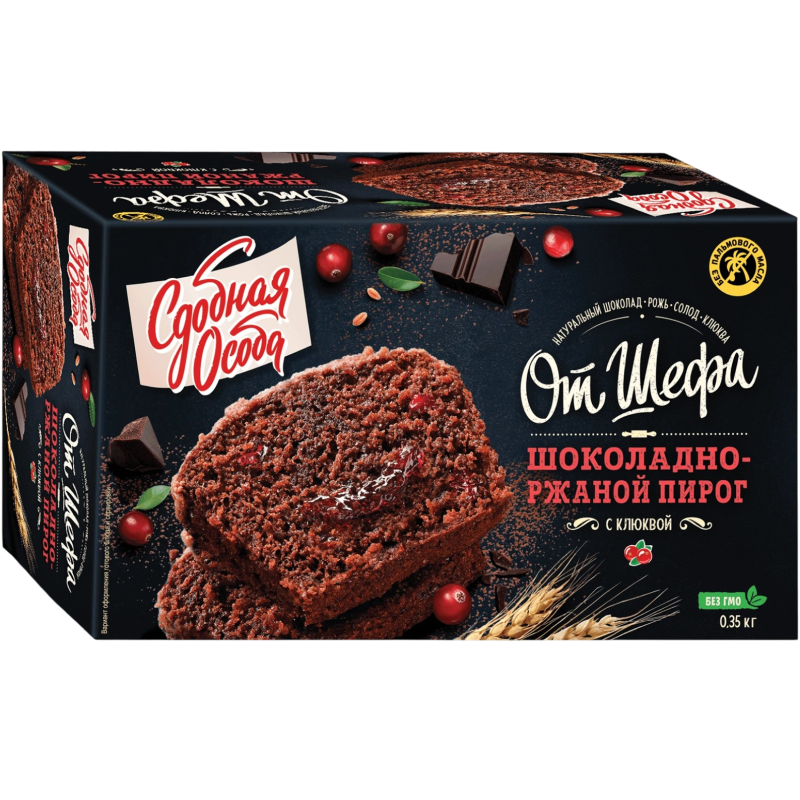 Шоколадно-ржаной пирог «Сдобная особа»