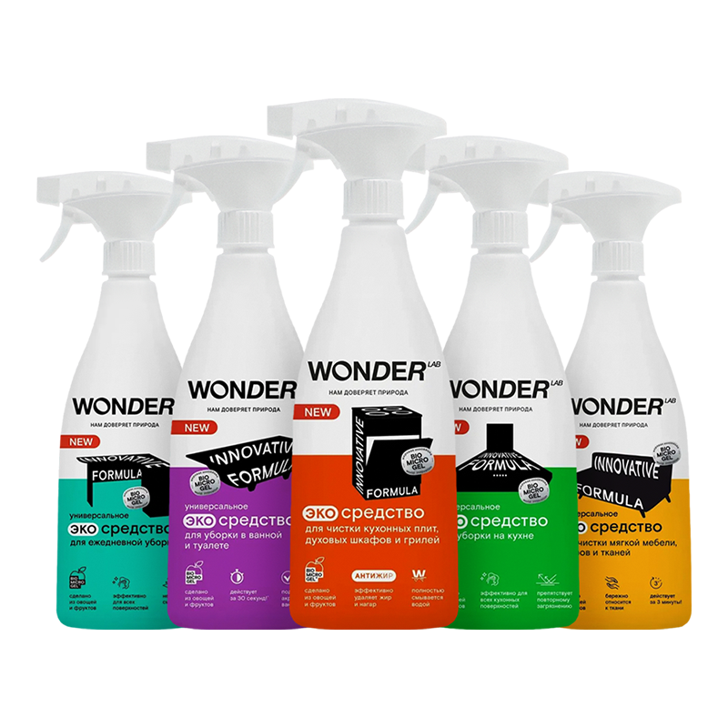 Набор чистящих и моющих средств Wonder Lab
