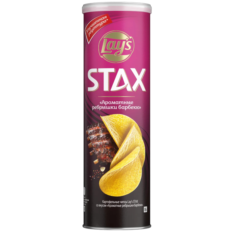 Lay’s Stax «Ароматные ребрышки барбекю»