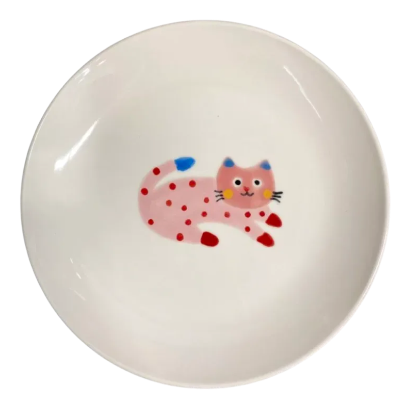 Тарелка с котиком