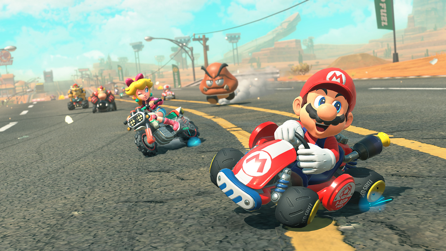 Mario Kart World будет продаваться как отдельно, так и в специальном бандле с консолью. Кадр: Nintendo