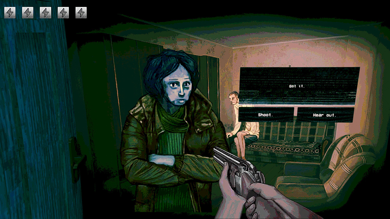 Если выяснится, что ты впустил Гостя, его можно застрелить. Энергии, чтобы проверить всех, не хватит. © Critical Reflex