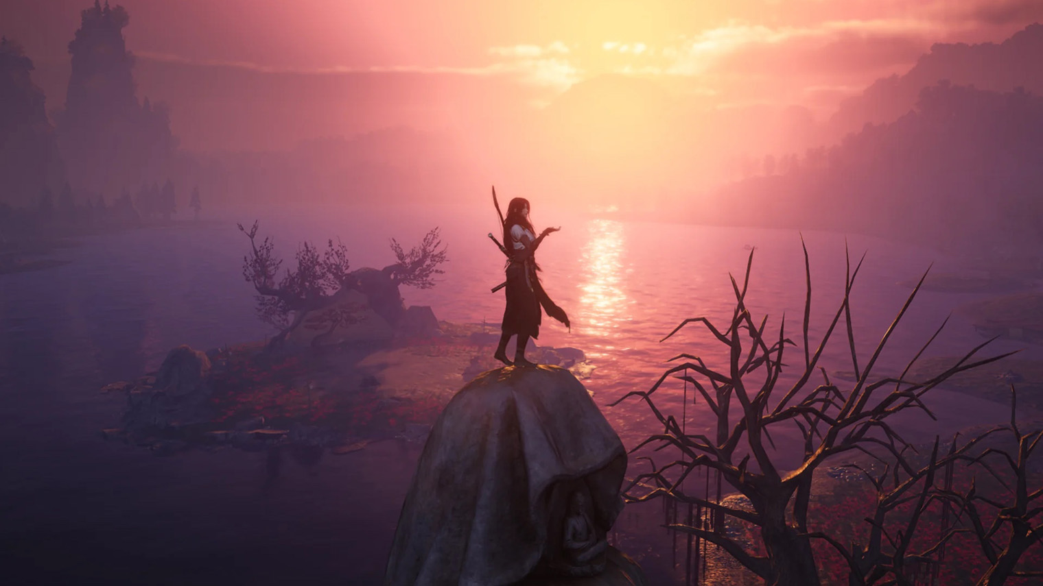 Where Winds Meet по картинке и ощущениям от геймплея самую малость недотягивает до Ghost of Tsushima, но мы говорим об условно-бесплатной китайской игре. © NetEase Games