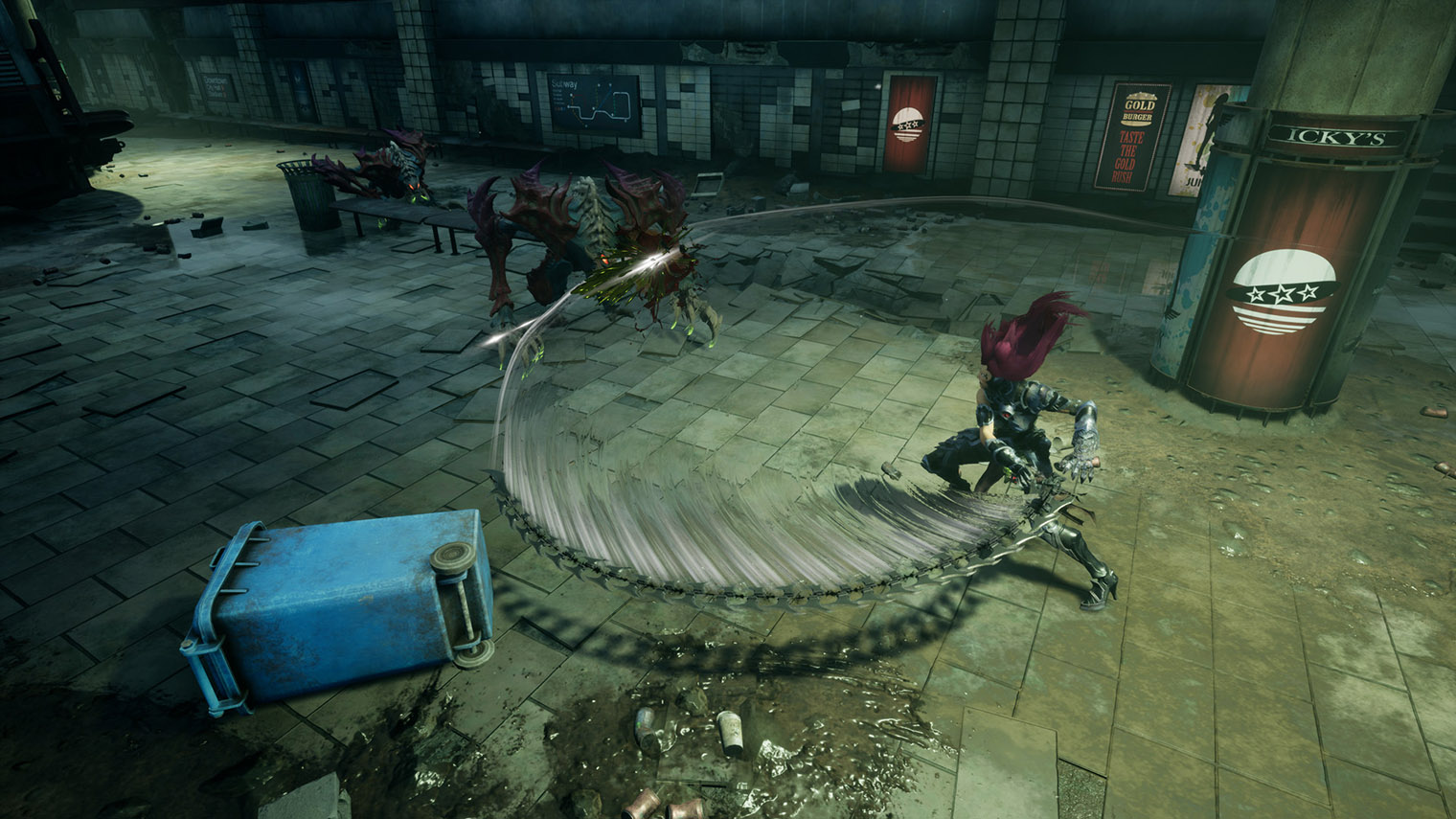 Необычный сеттинг Darksiders 3 сочетает в себе современный постапокалипсис, темное фэнтези и библейские мотивы. Кадр: THQ Nordic