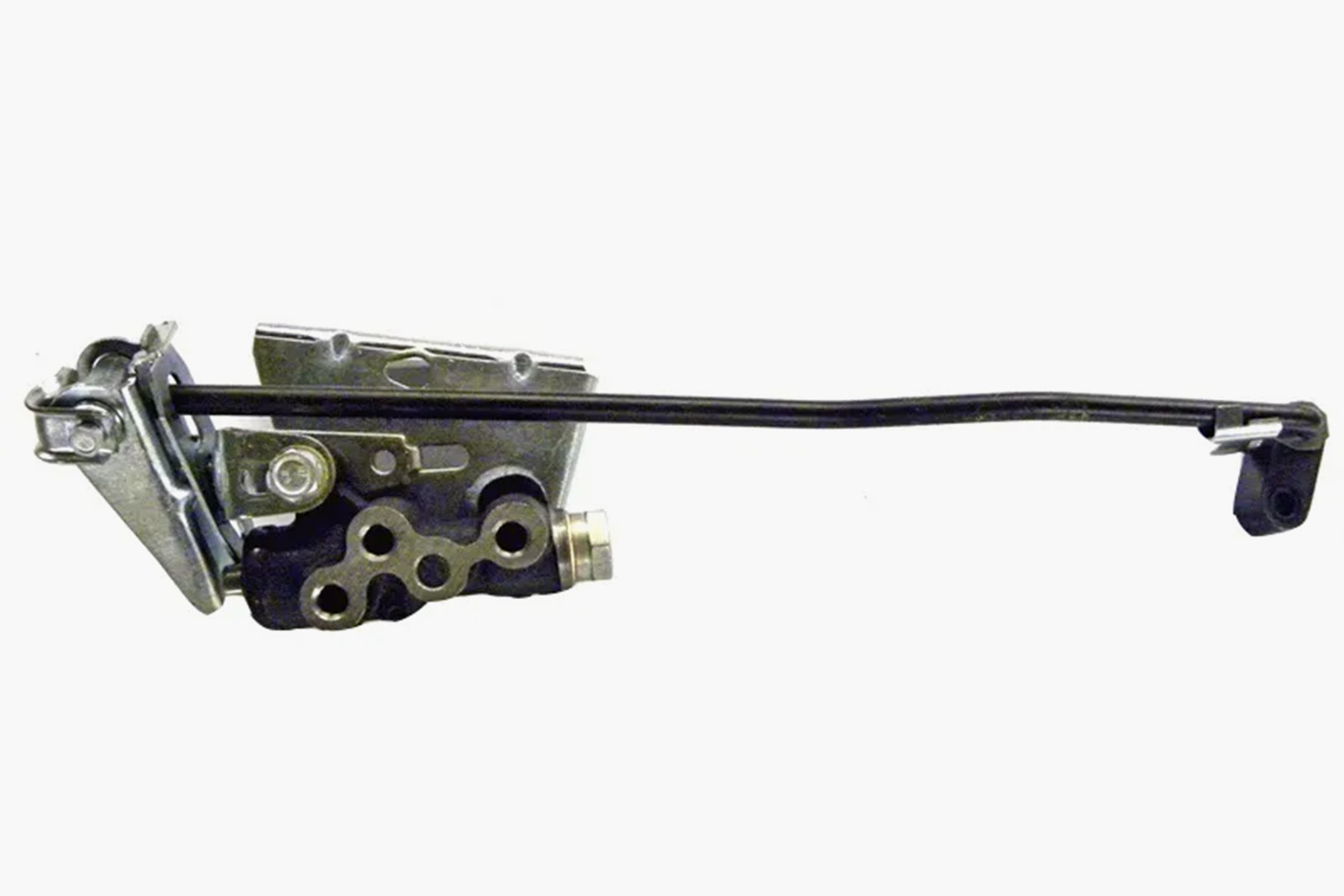 Регулятор давления тормозов ВАЗ 2108. Закреплен на днище автомобиля, длинная тяга соединена с задней балкой. Источник: ozon.ru