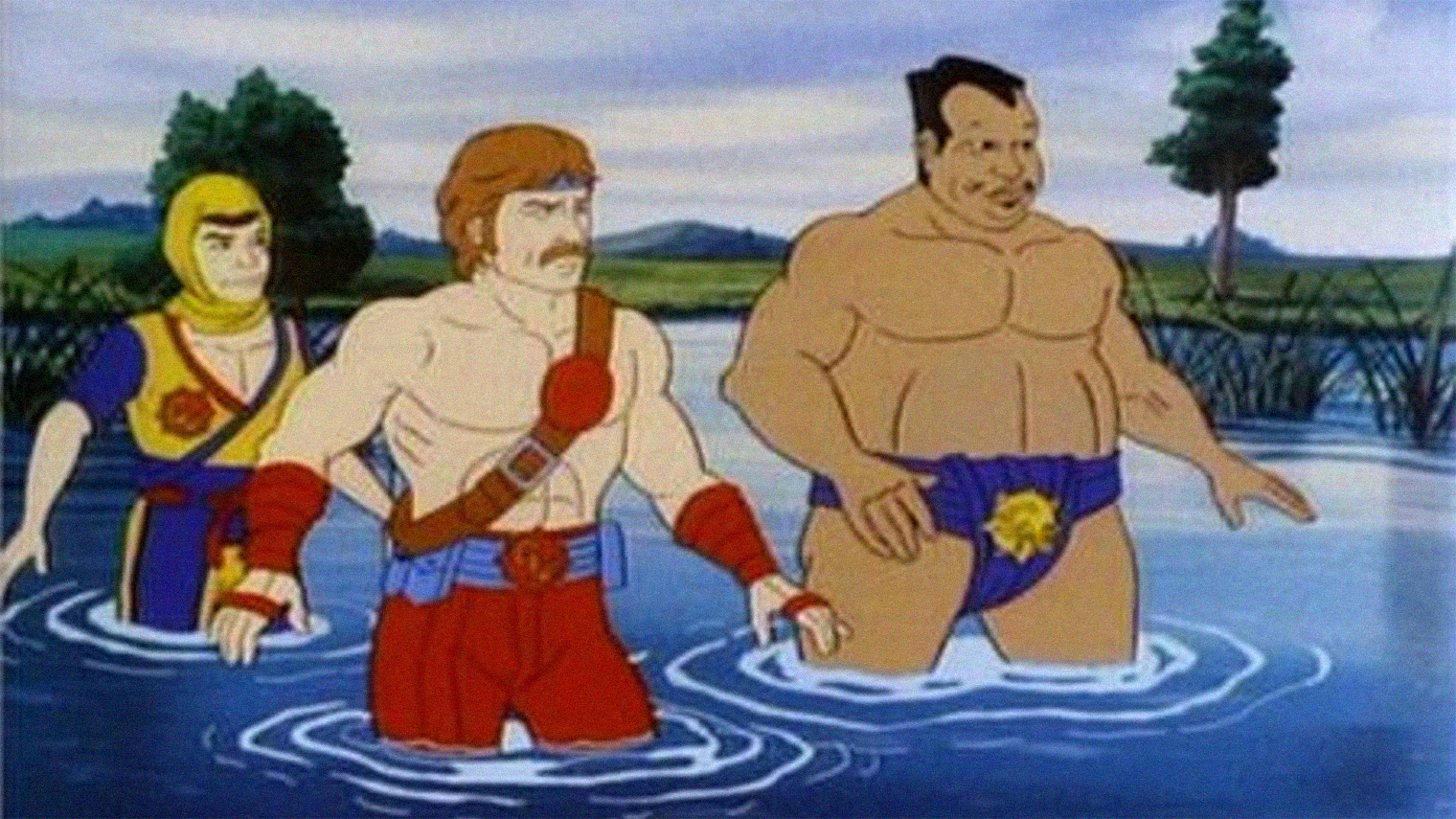 Чак Норрис озвучил себя же в мультсериале «Чак Норрис: Отряд каратистов». © Ruby-Spears Enterprises