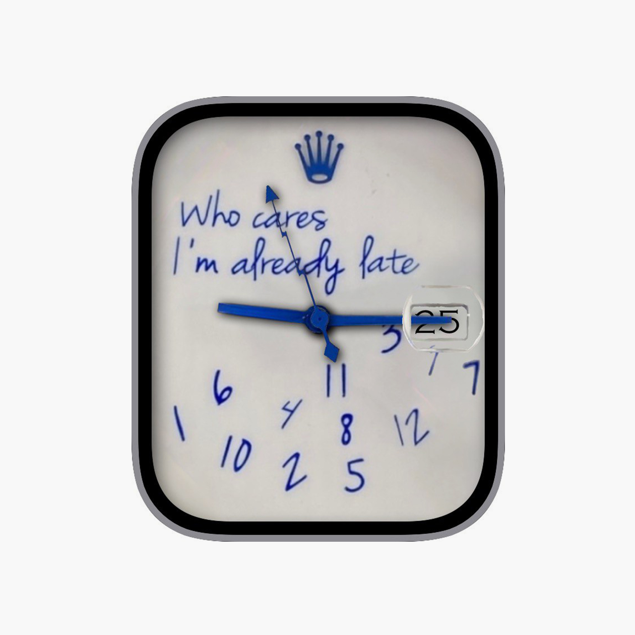 Стильный Rolex Milgauss с надписью Who cares, I’m already late. Источник: Clockology