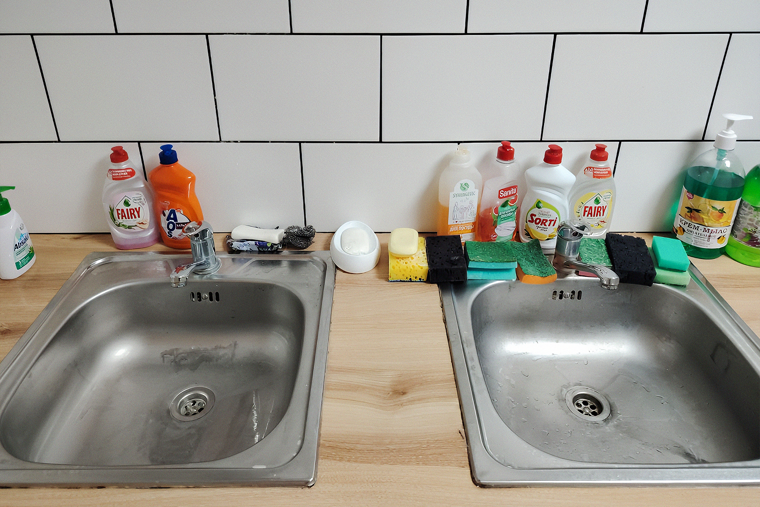 Раковины на общей кухне