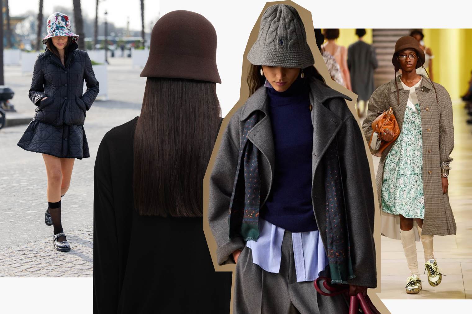 Фотографии в коллаже: Ralph Lauren, Miu Miu, Asya Semyonova, Christian Vierig / Getty Images