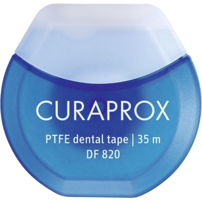 Лучшая для узких межзубных пространств — Curaprox PTFE Floss Tape DF820