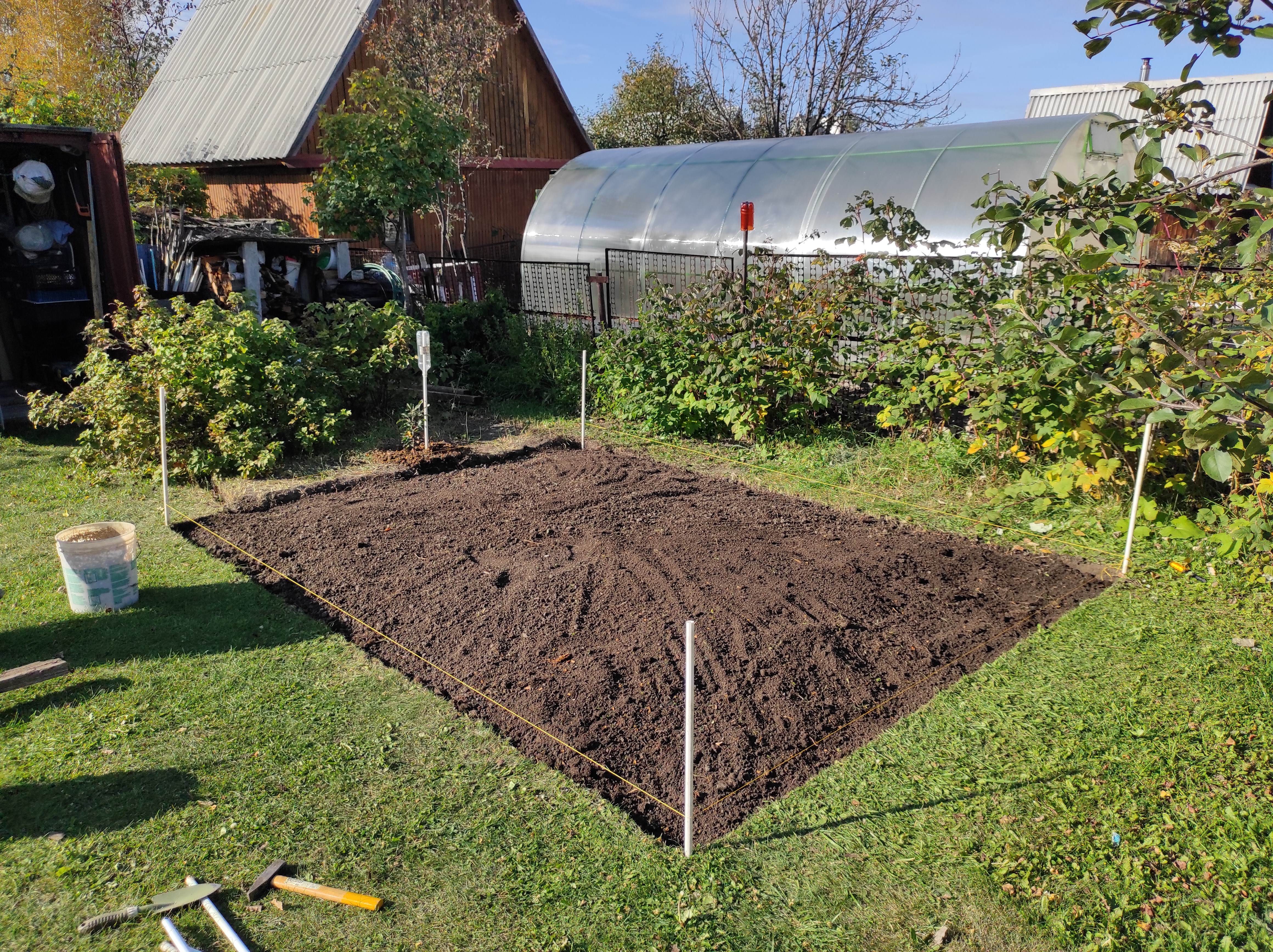 Разметка и снятие дерна