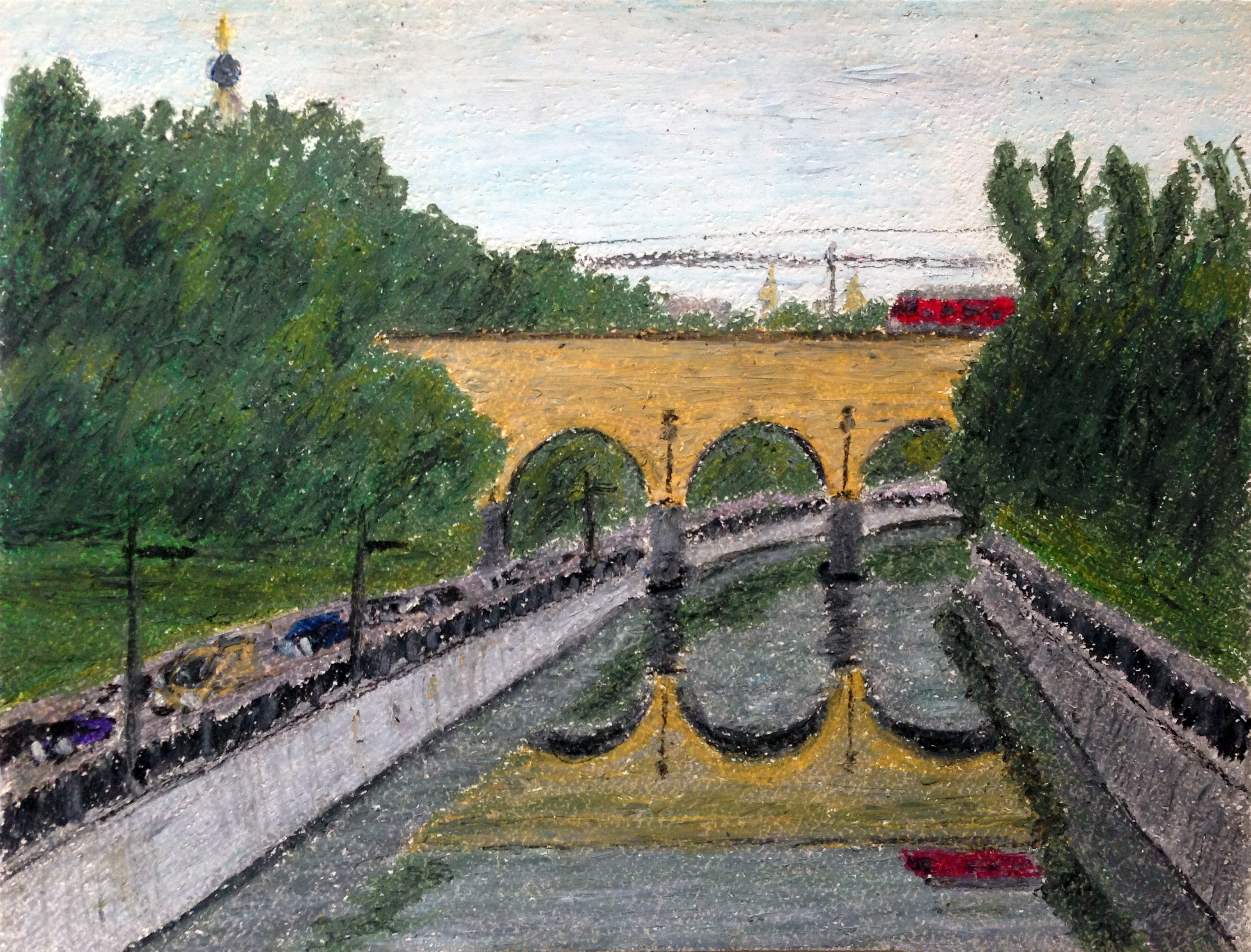 Андроников виадук (жд мост недалеко от Курского вокзала)