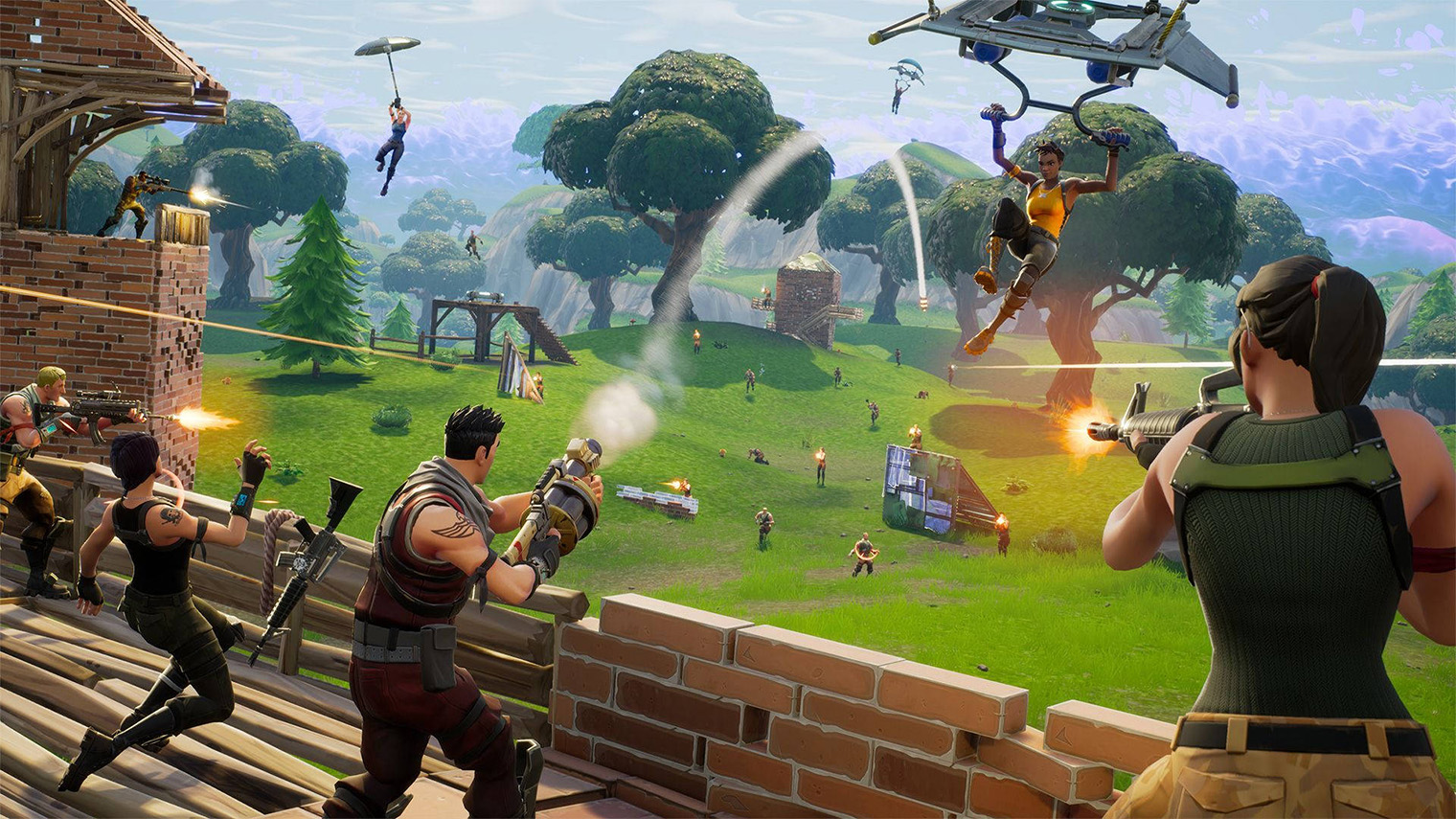 Fortnite начали разрабатывать в 2011 году — тогда это был кооперативный «выживач». Кадр: Epic Games