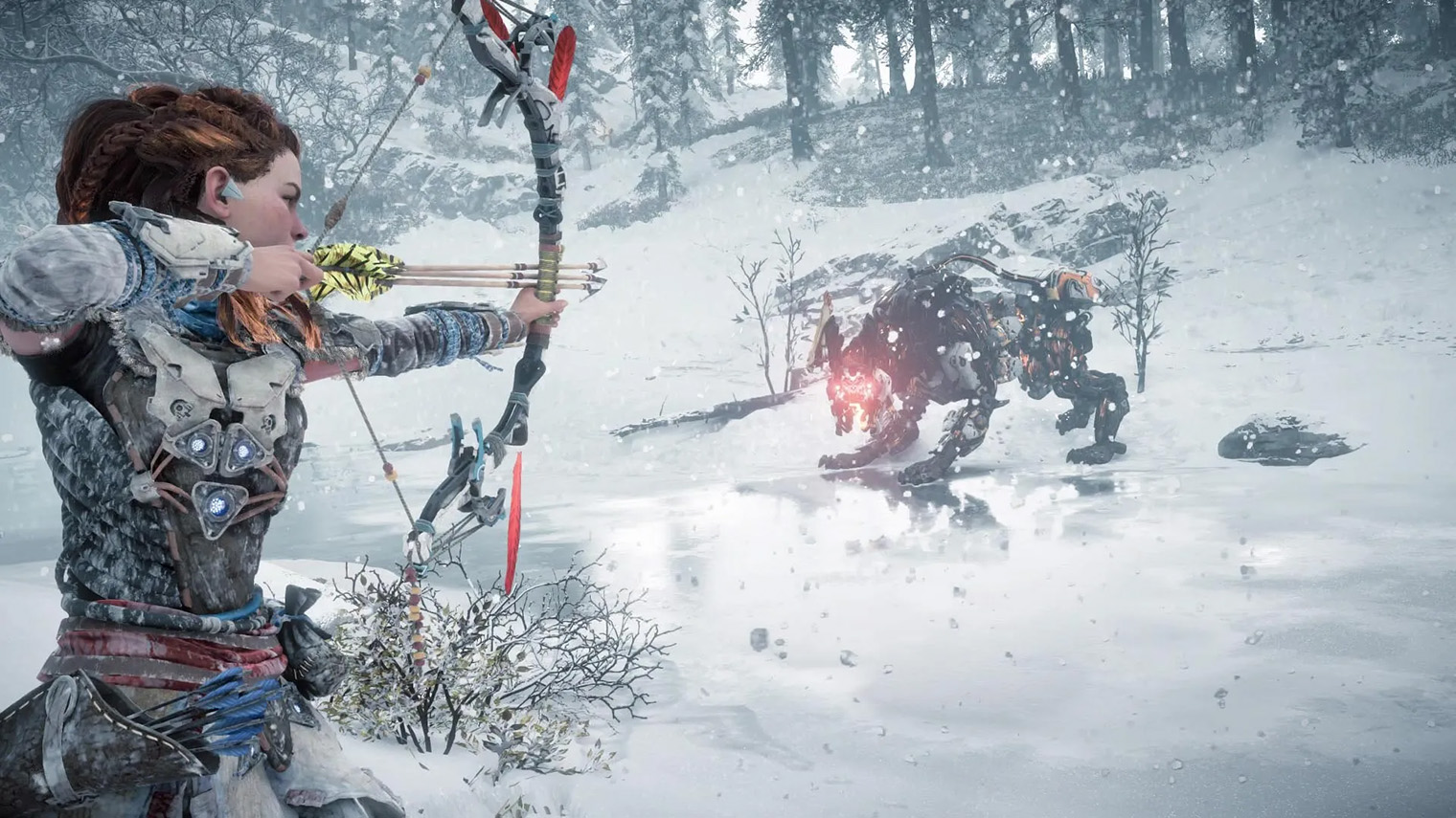 В подписку входит и дополнение Frozen Wilds к первой части дилогии. Оно отправляет Элой на северные просторы, в том числе на территорию Йеллоустонского заповедника с его красочными горячими источниками. Источник: Sony Interactive Entertainment
