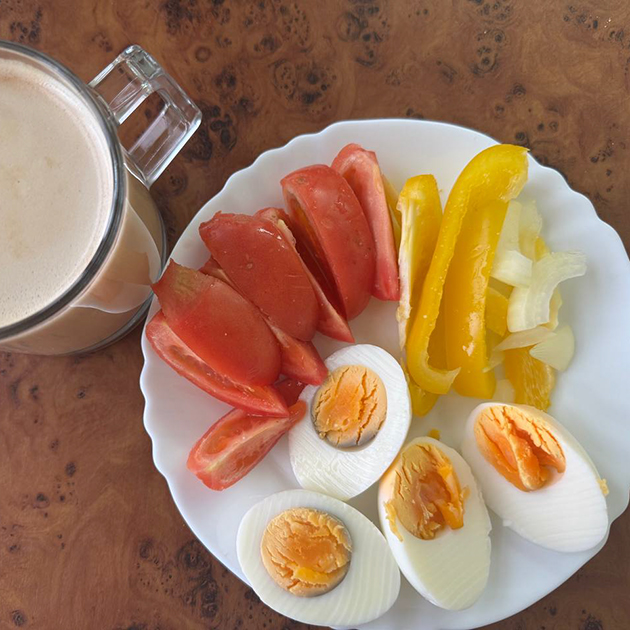 Мой стандартный завтрак на работе