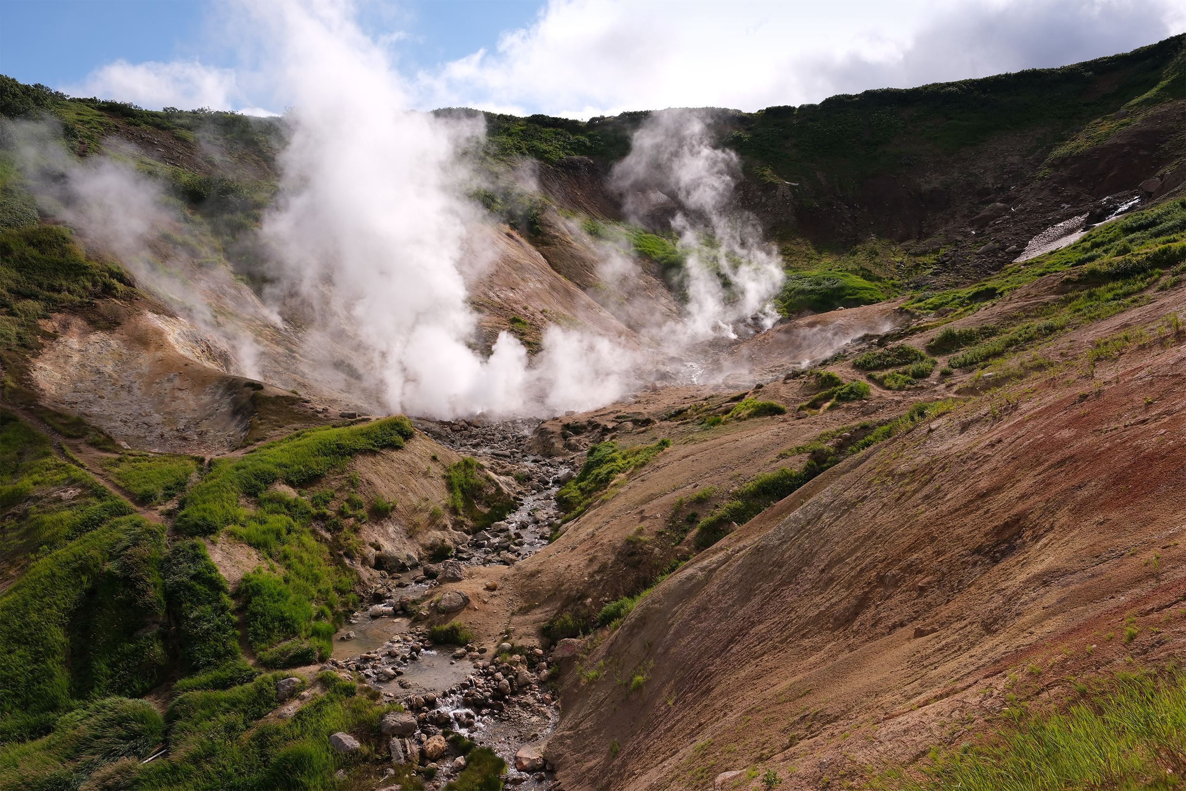 Фумарольные поля на Дачных источниках. © Дарья Ревина