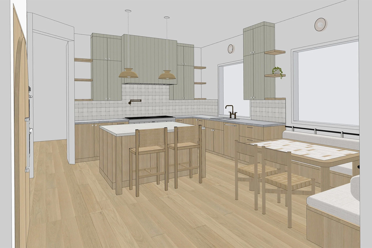 Можно переместить камеру и посмотреть, как квартира будет выглядеть в реальности. © theinteriorresource.com