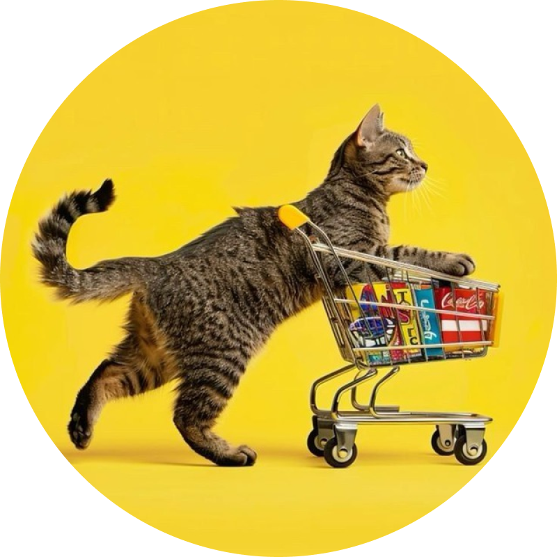 Тележка с котиками