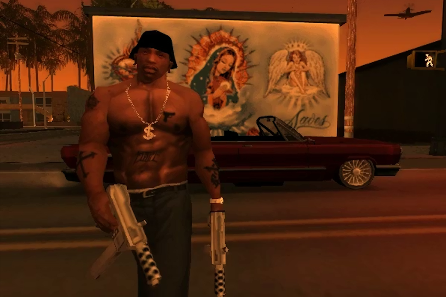 Вместо точечной критики разработчики предпочли повсеместный стеб. San Andreas смеется сразу над всеми — полицией, уличными бандами, государством, медиа и самим игроком