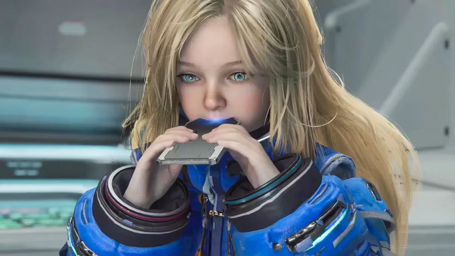 Диана получает новые способности, буквально кусая чипы с данными