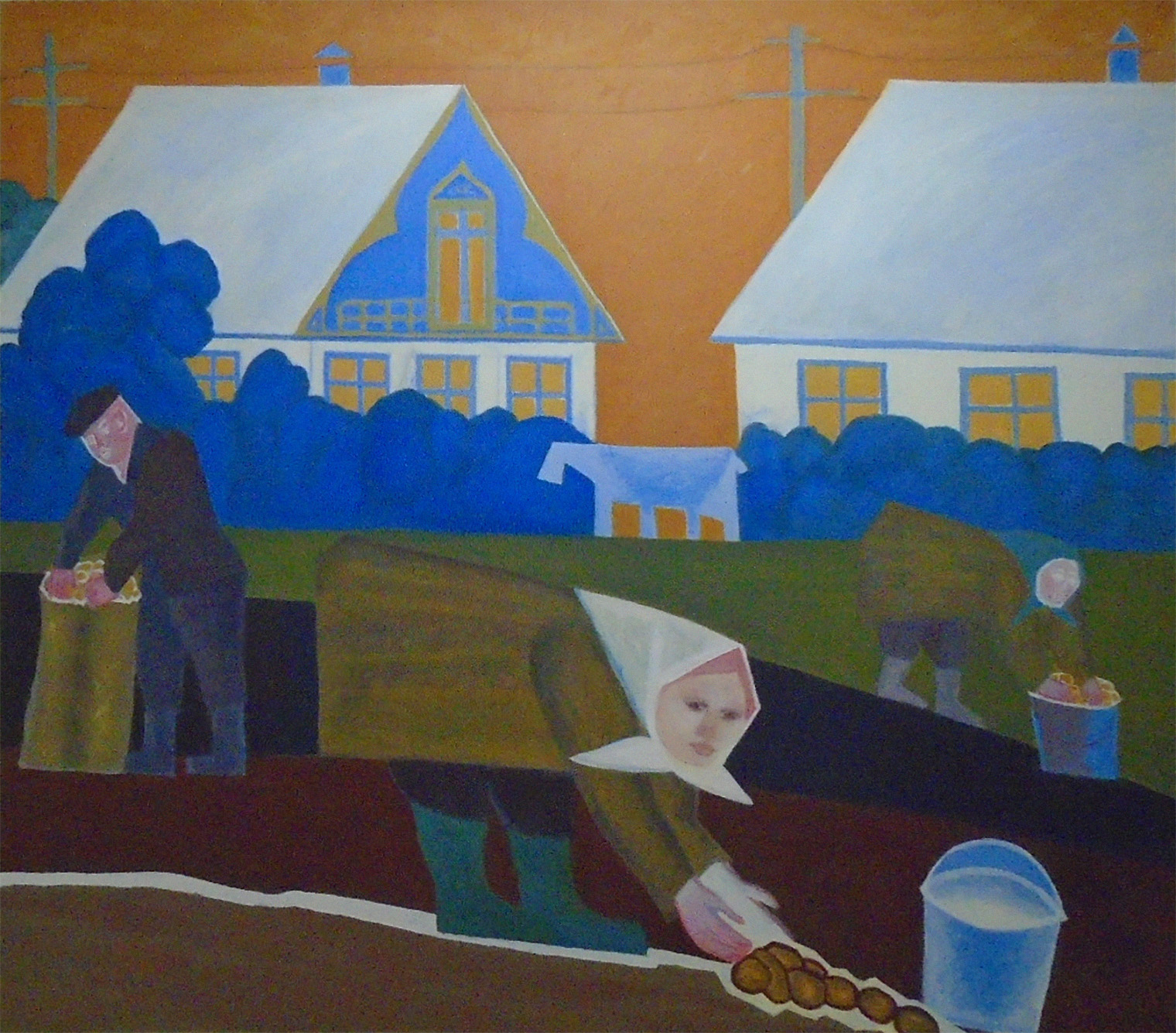 Картина: Александр Визиряко «Сбор картофеля», 2017