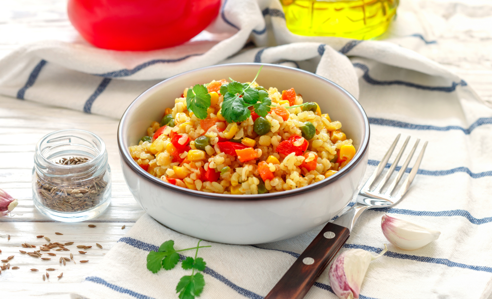 Булгур с овощами