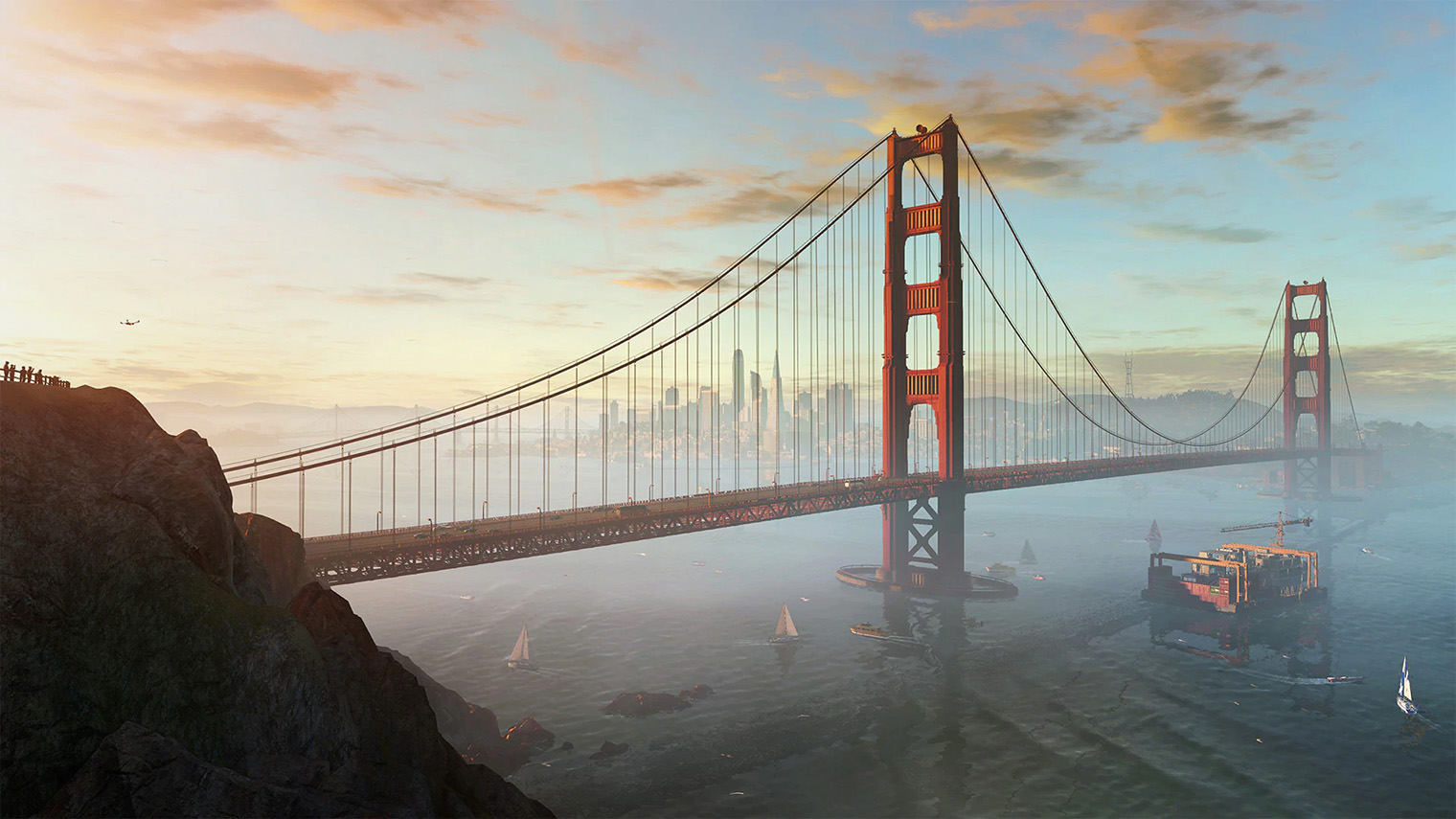 В игре можно не только осмотреть знаменитый залив Сан⁠-⁠Франциско с мостов и автомобильных дорог, но и прокатиться по нему на катере. Кадр: Ubisoft