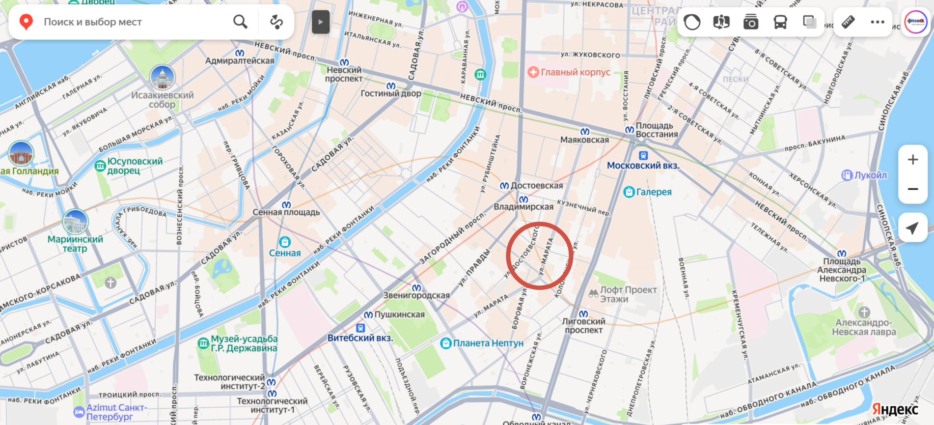 Расположение комнаты