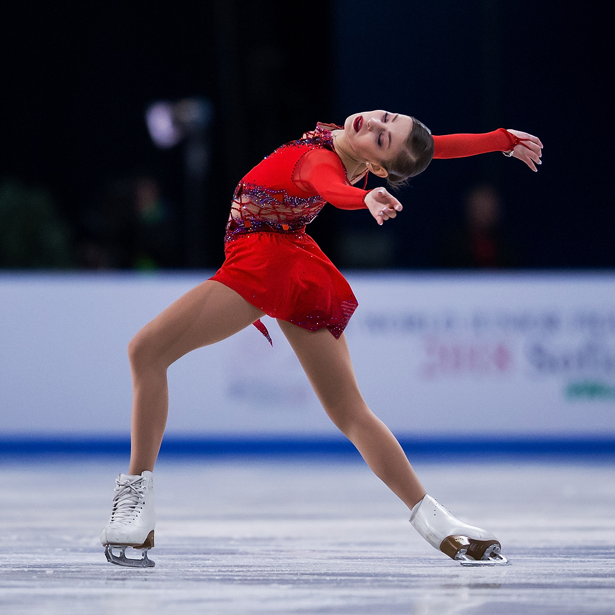 Бауэр в исполнении Алены Косторной в 2018 году. Фотография: Joosep Martinson — International Skating Union / International Skating Union / Getty Images