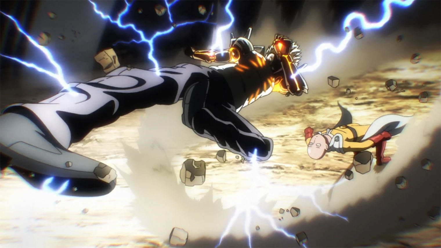 Сайтама даже не воспринимает Геноса всерьез как противника в их дружеском поединке. Кадр: J.C.Staff