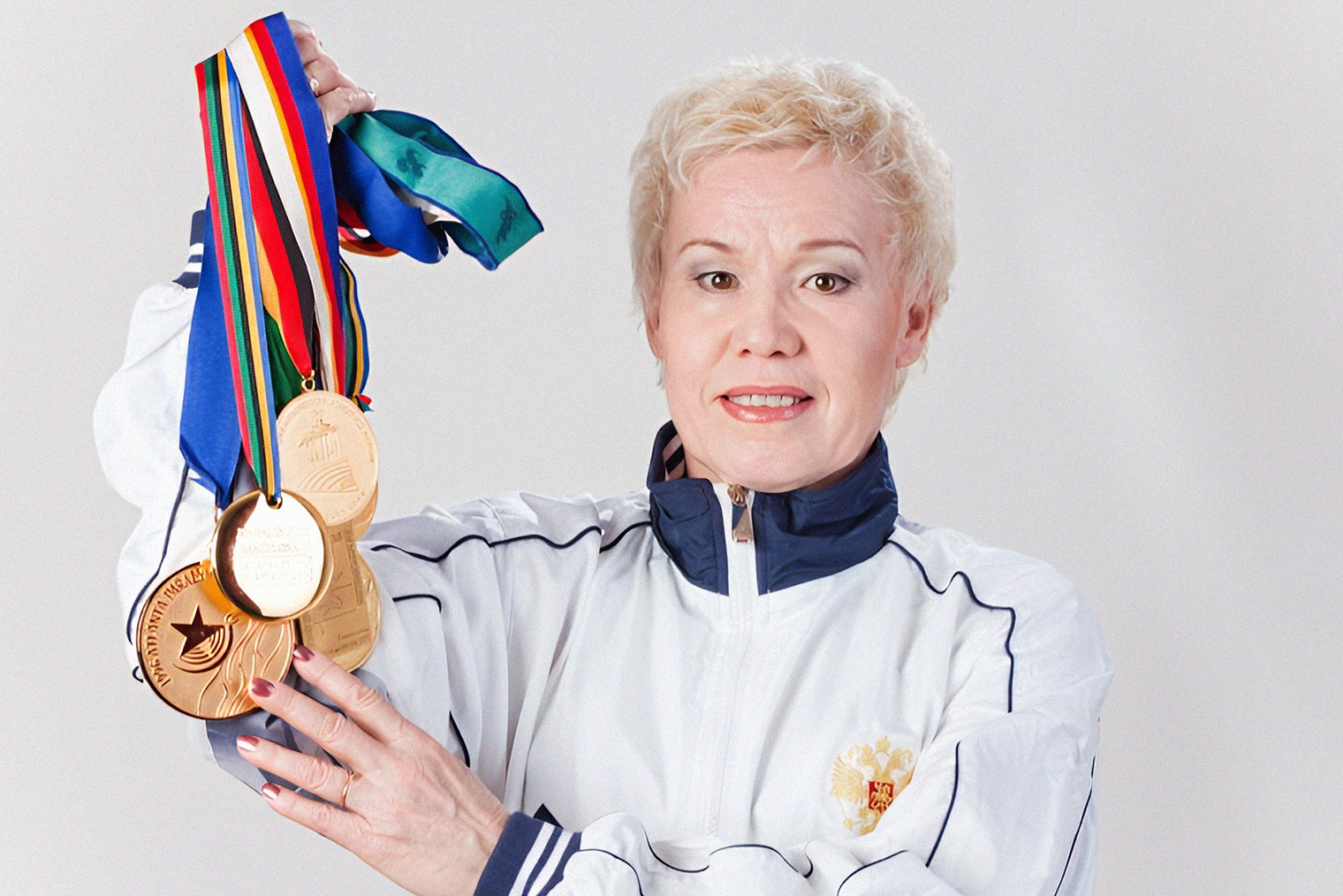 На фотографии лишь малая часть наград Римы Баталовой. © Министерство спорта Республики Башкортостан