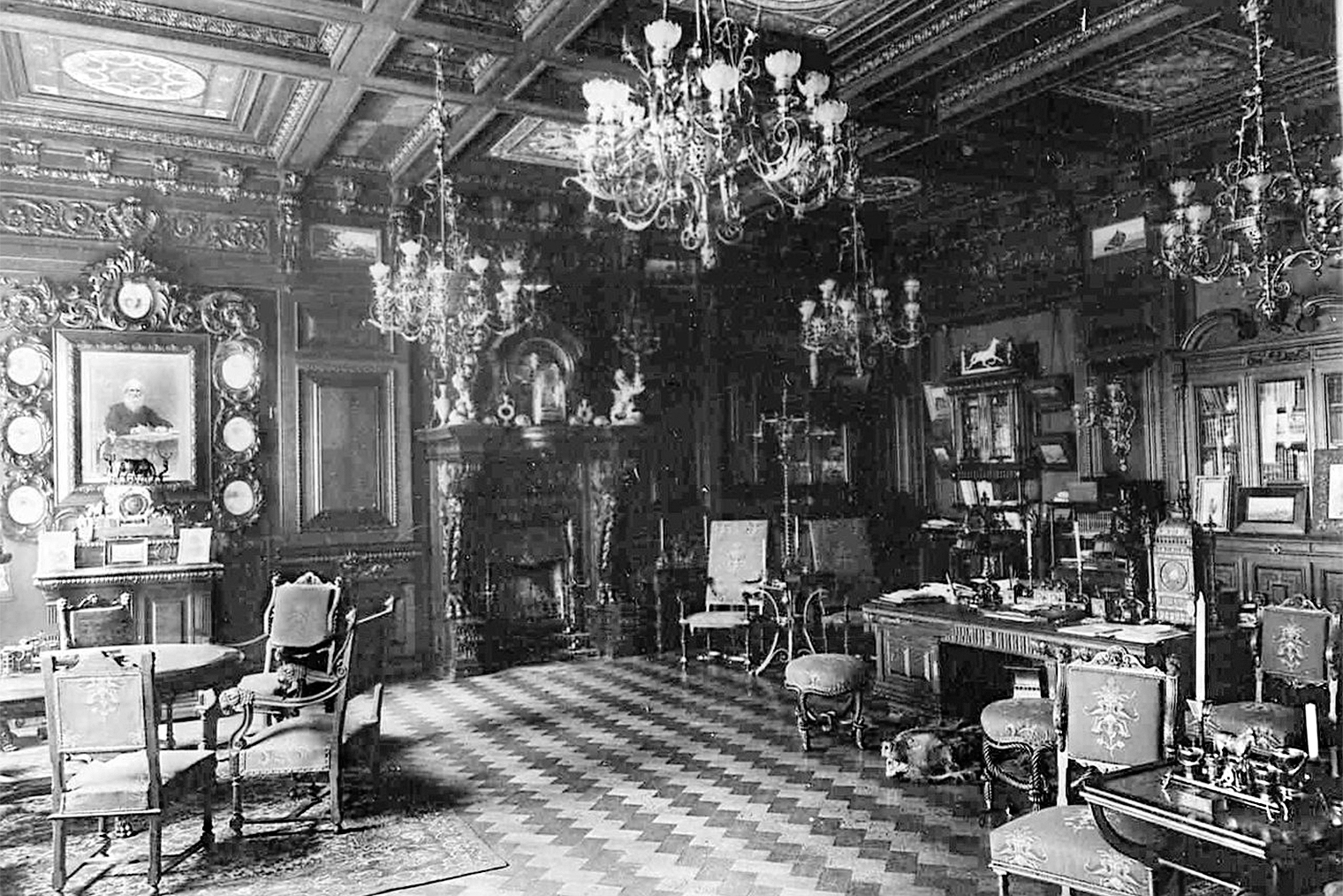 Кабинет купца I гильдии Григория Елисеева, создателя и владельца «Елисеевских магазинов» в Санкт-Петербурге и Москве. Фото начала 1900-х. Фотография: Карл Булла