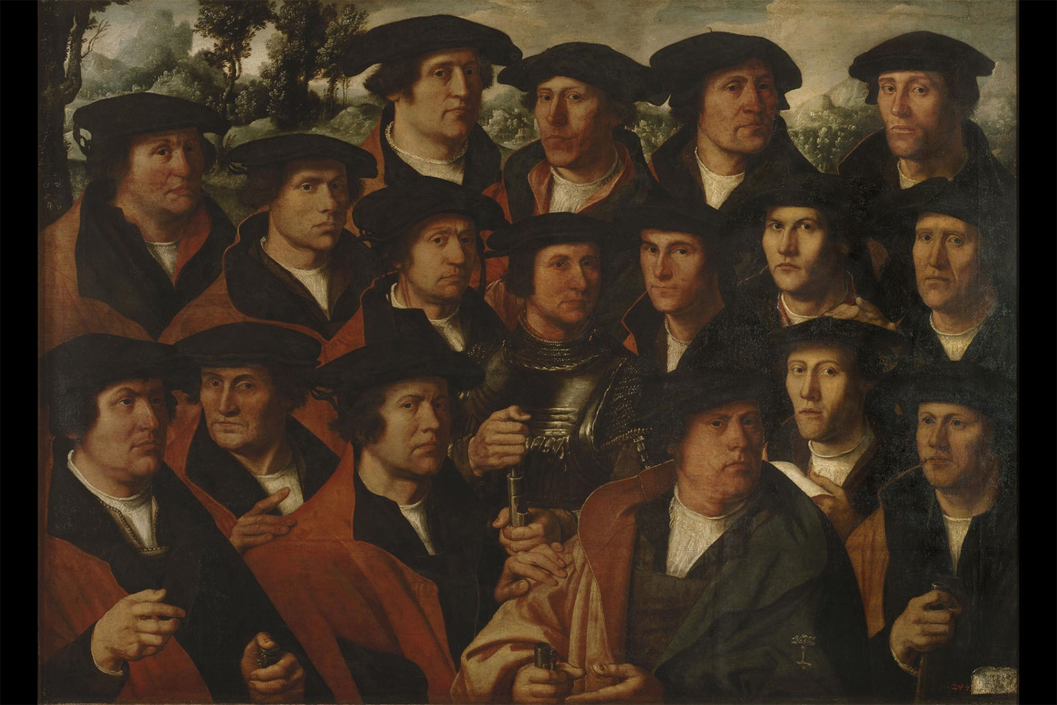 Картина: Дирк Якобс «Групповой портрет корпорации амстердамских стрелков», около 1497—1567