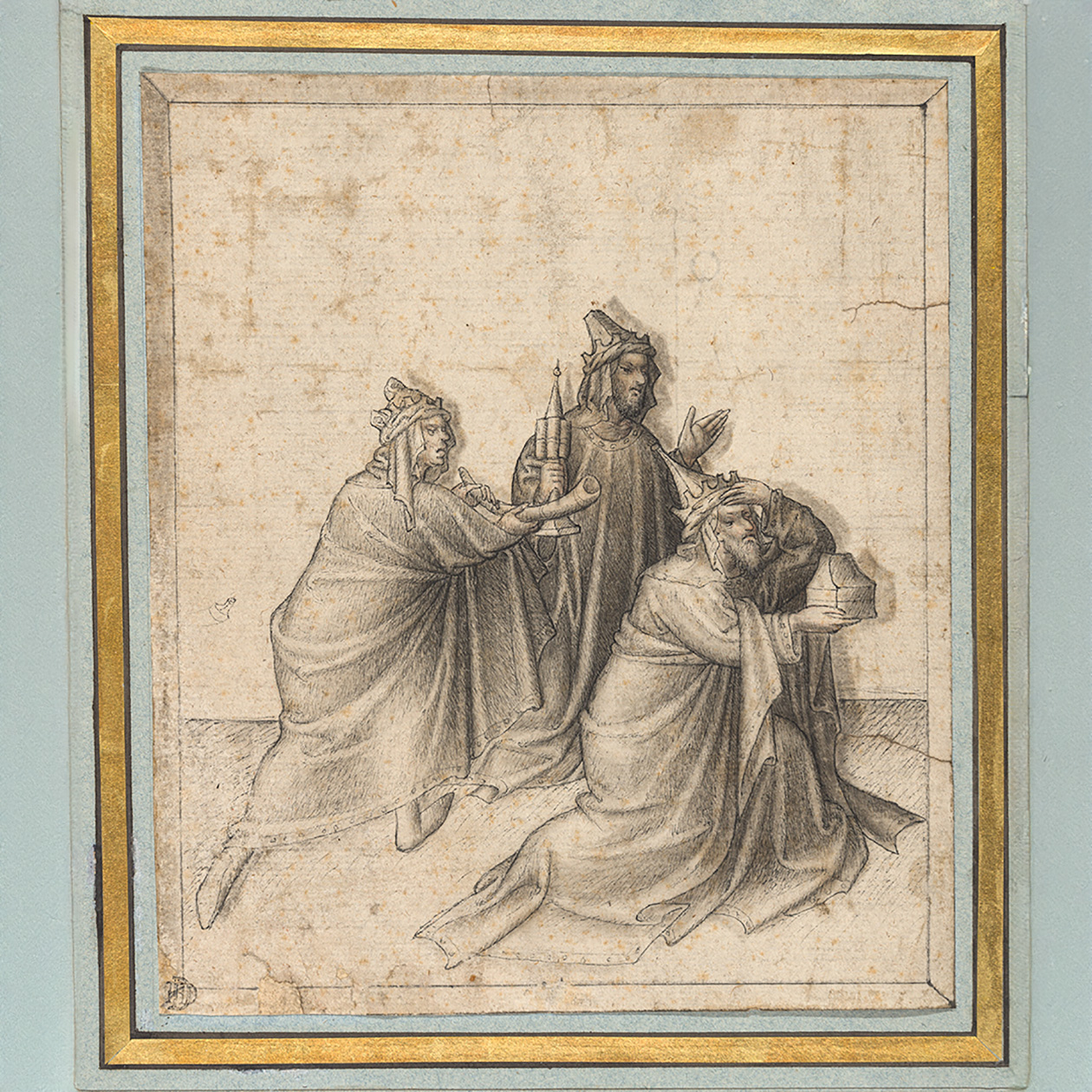 Картина: неизвестный австрийский художник 15 века, «Три волхва», 1430-е