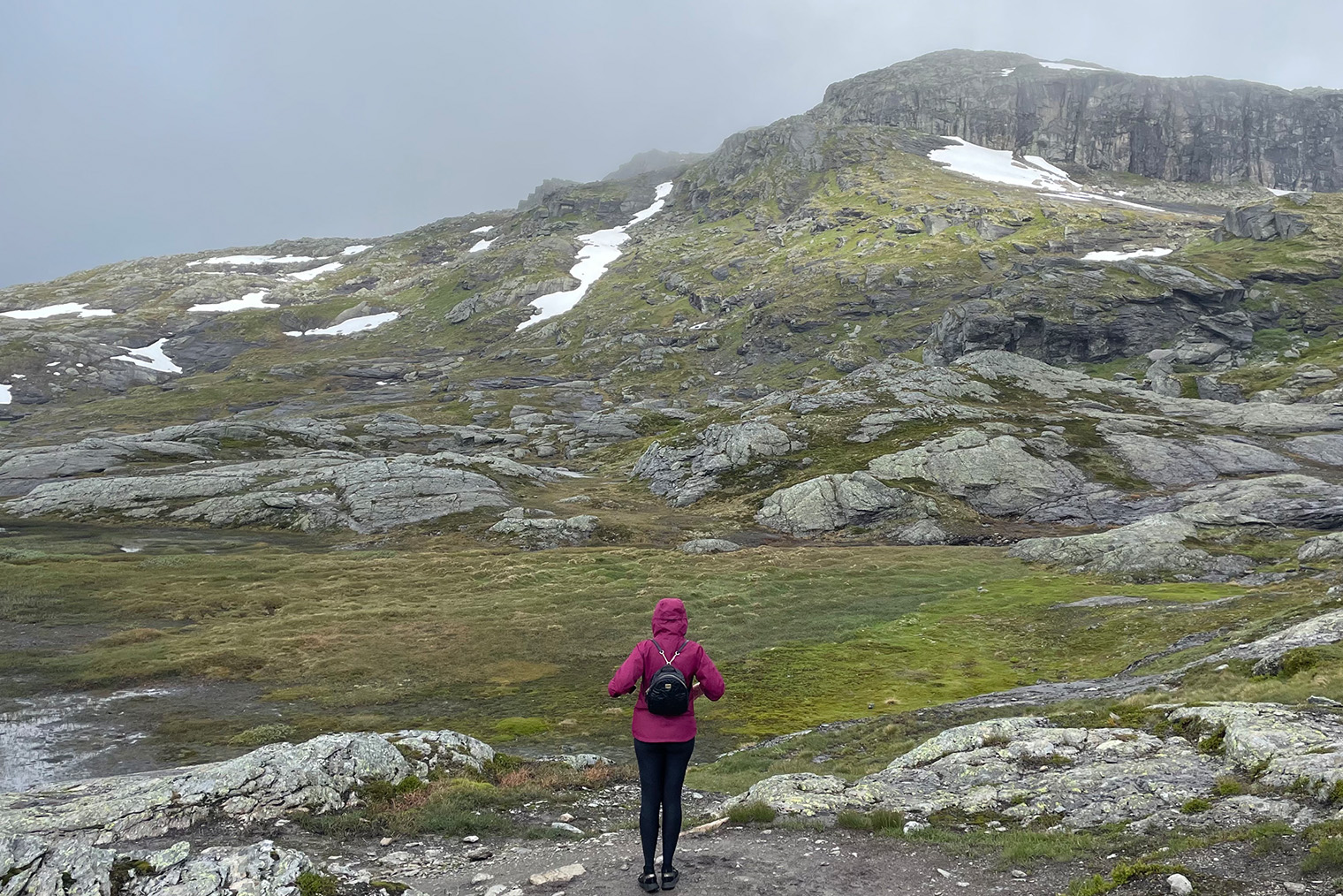 Такие виды ждали нас на маршруте. Возможно, пейзаж типичен для горной Норвегии, но нам он показался инопланетным