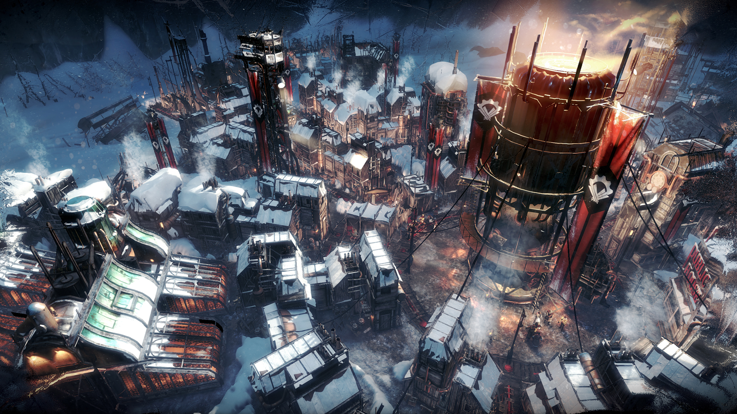 Внешний вид некоторых зданий в первой Frostpunk зависит от того, что вы выбрали: веру или закон