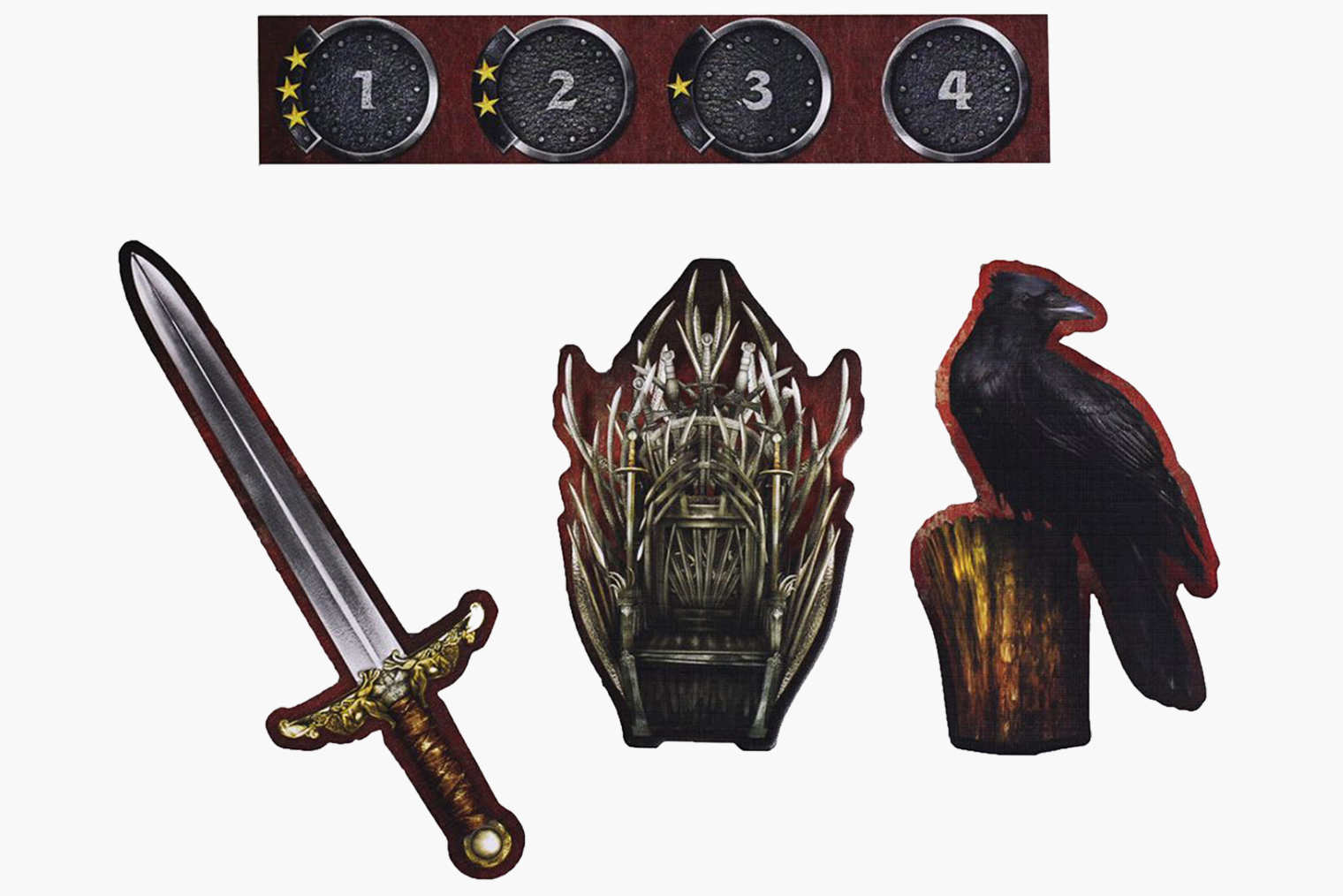Валирийский меч, Железный трон и Посыльный ворон. Источник: Hobby World