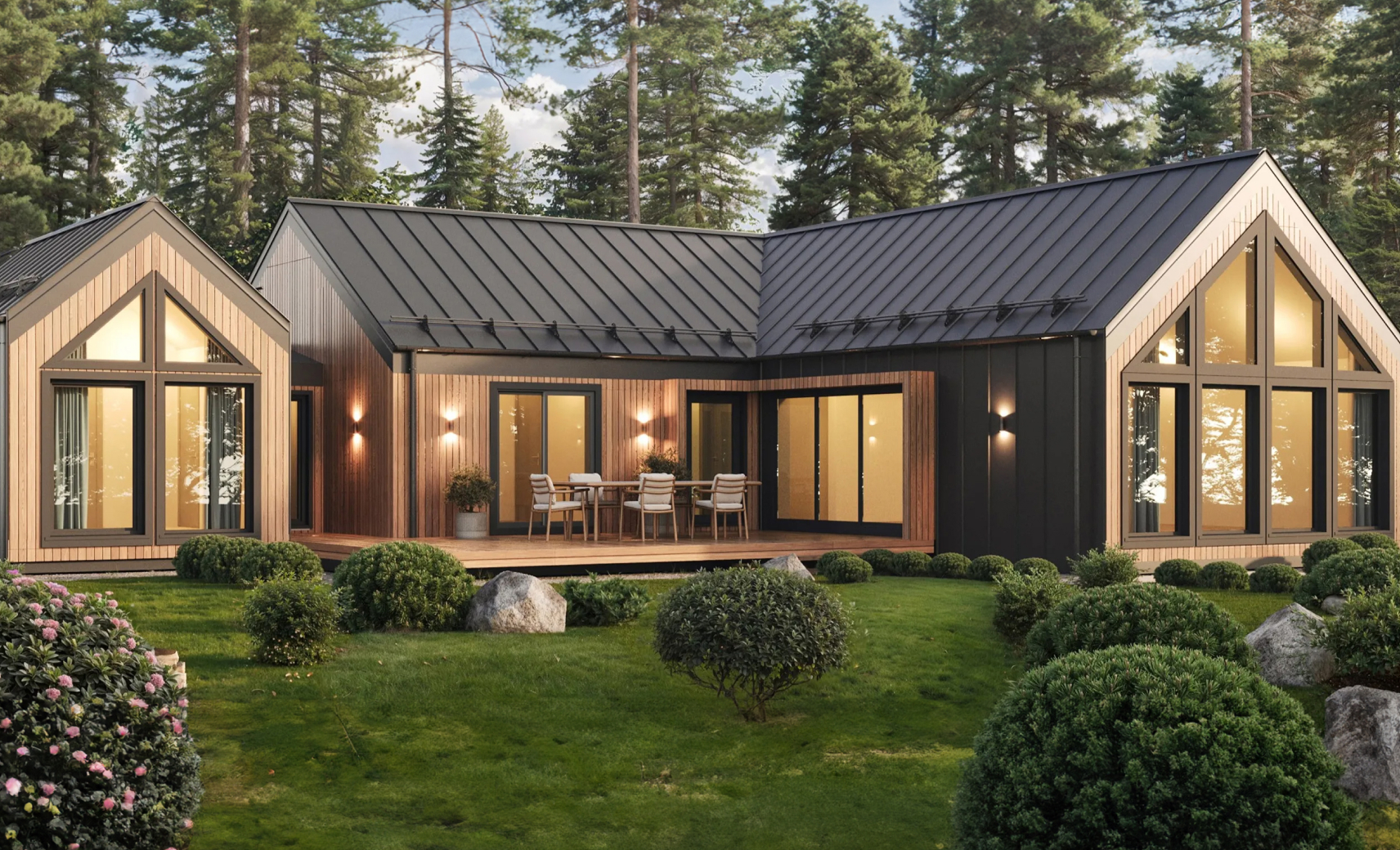 Барнхаус с пристройкой