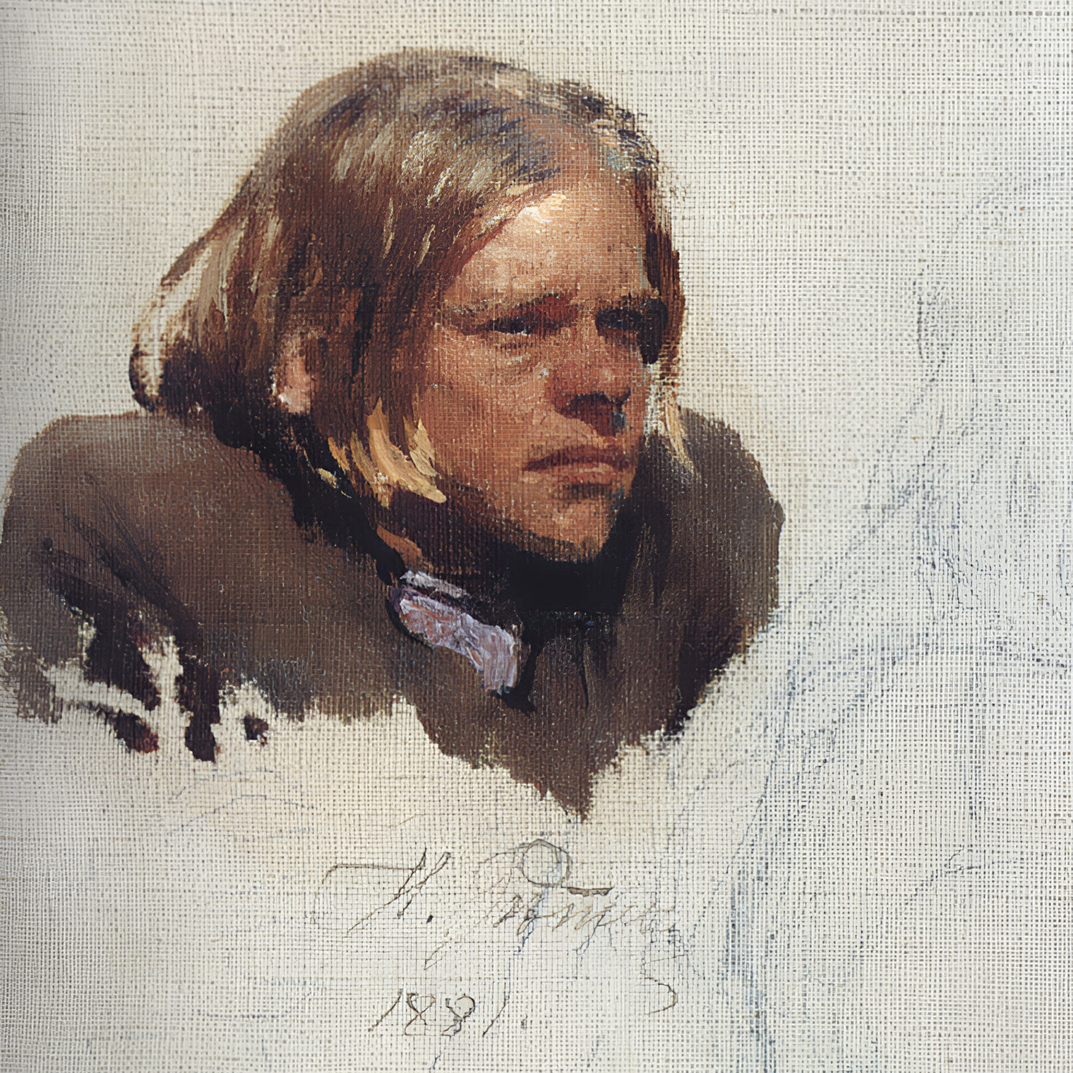 Этюд Репина 1881 года. Скопировать его намного проще.