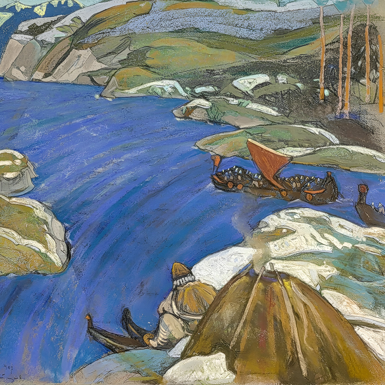 Картина: Николай Рерих, «Варяжский путь», 1907