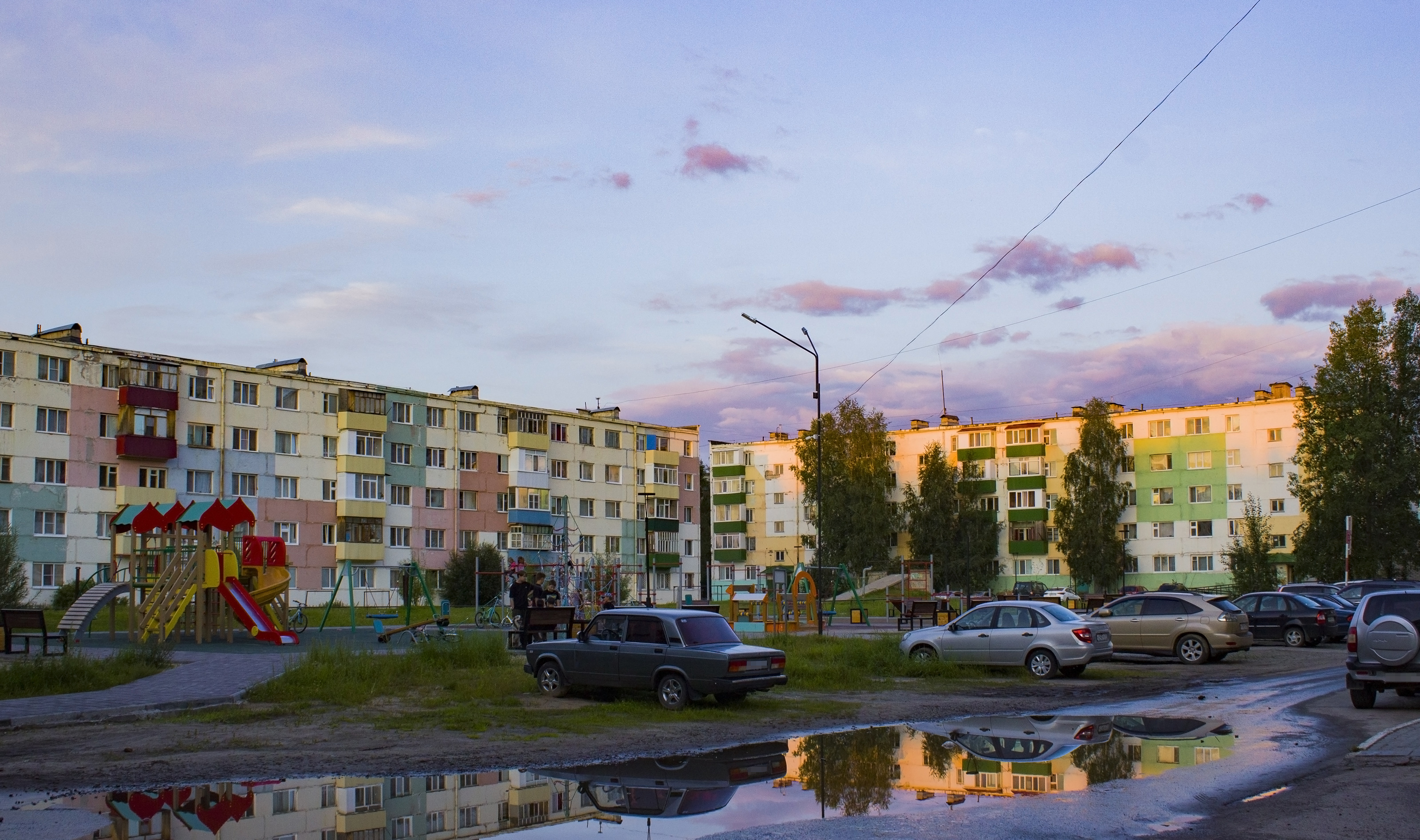 Третий микрорайон вечером