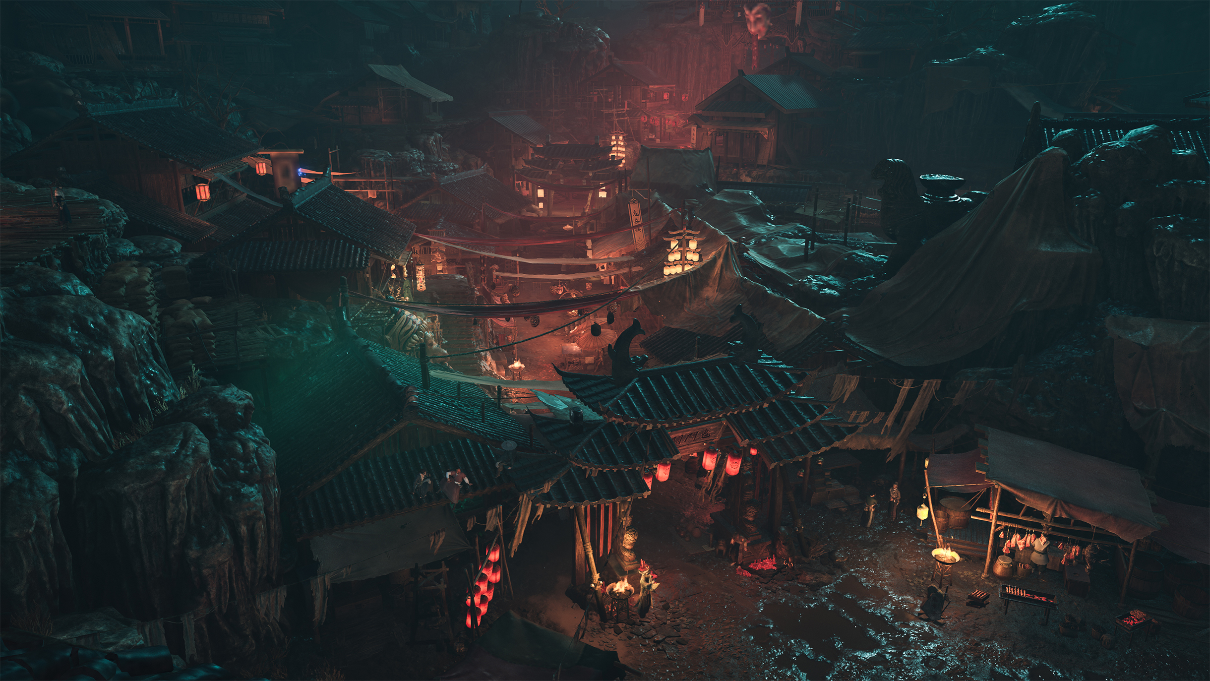 На призрачном рынке то и дело проблемы с освещением и туманом, а фреймрейт здесь выше 20 не поднимается