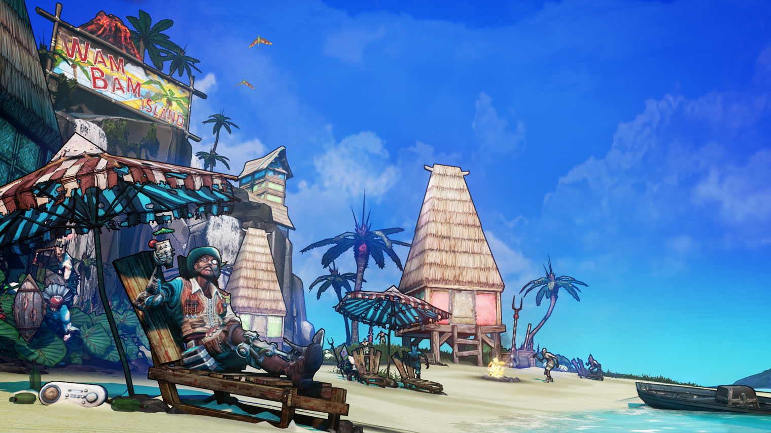 В последнем DLC для Borderlands 2 разрешают отдохнуть на острове Трах⁠-⁠Бах. Кадр: 2K