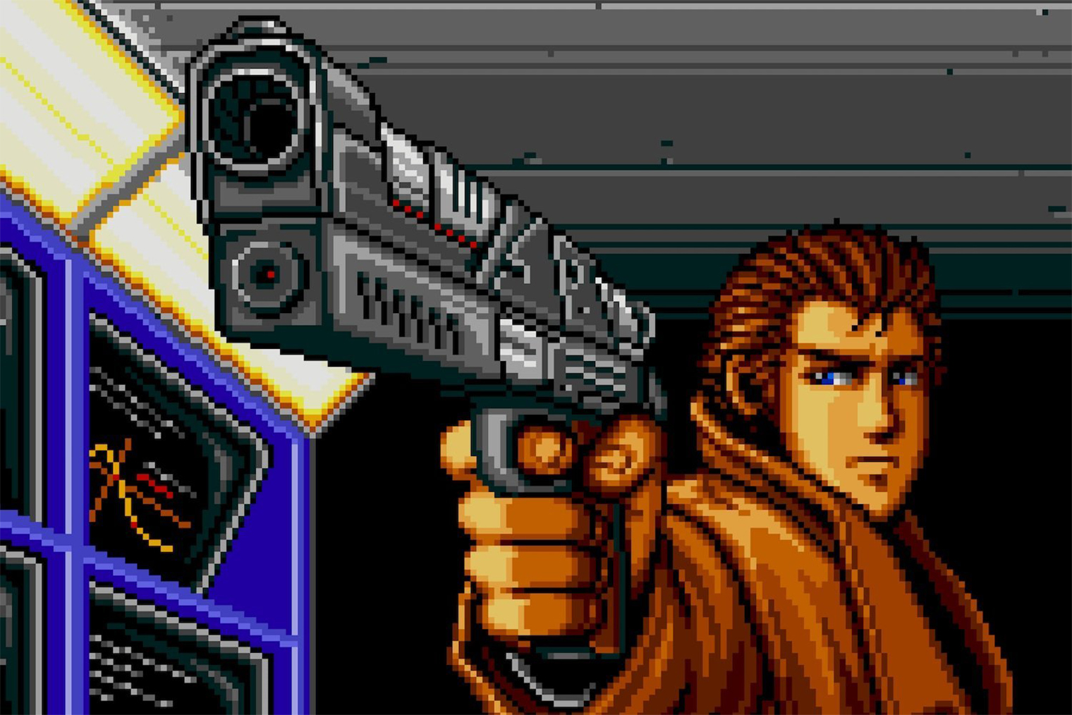 Snatcher навеяна фильмом «Бегущий по лезвию». Это прослеживается и в центральной теме сюжета, и в дизайне протагониста, который уж очень напоминает Рика Декарда. А «похитители» и тематически, и внешне похожи на машины из «Терминатора». Кадр: Konami