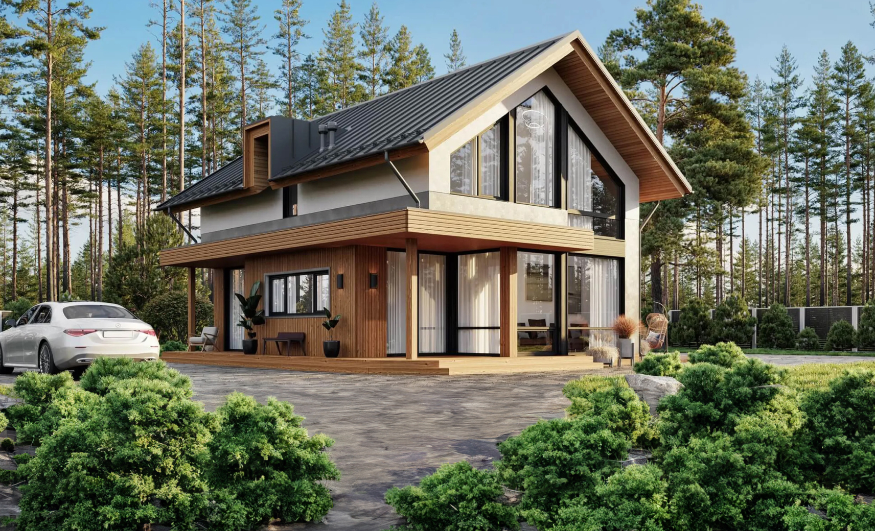 Каркасно-панельный дом с выставки