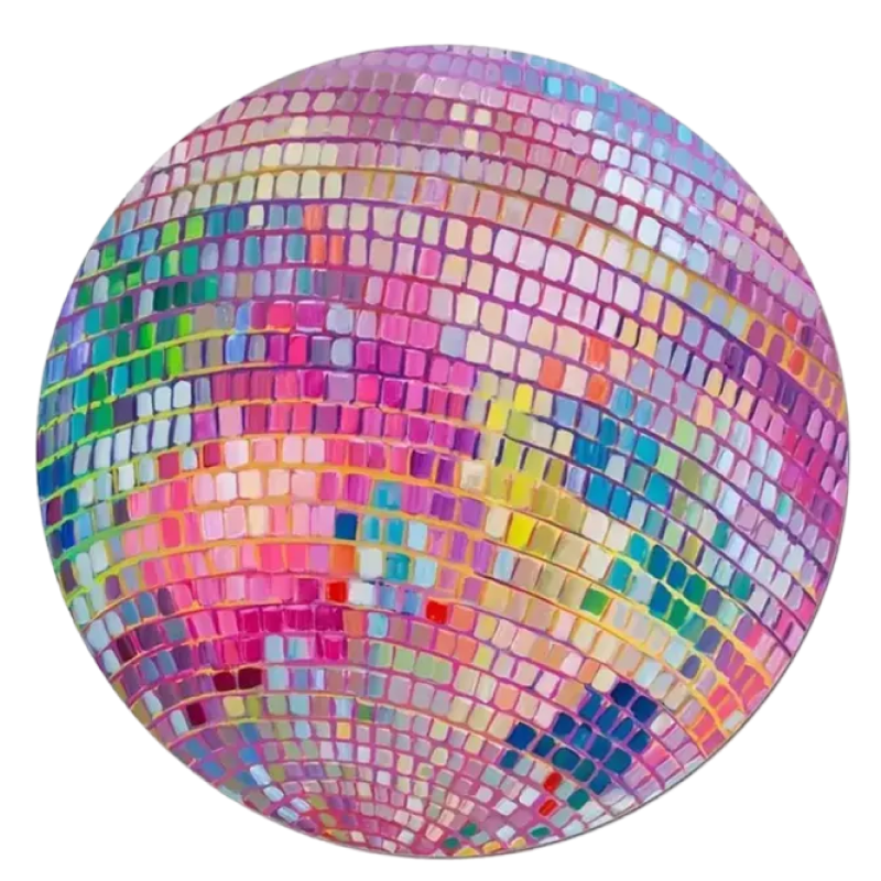 Ковер в виде диско-шара